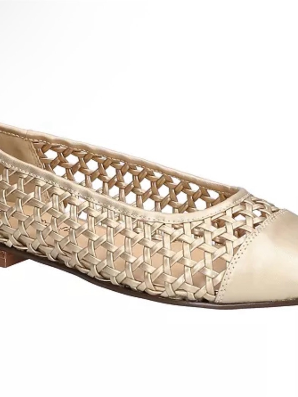 Bella Vita Beloved Woven Ballet Flat in champagne Sz 7WW